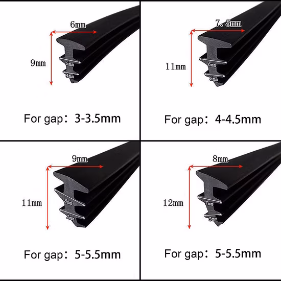 EPDM-PVC-Gummidichtungen, Türdichtung, Fensterdichtung, Gummistreifen, Dichtung für Aluminiumtüren und -fenster