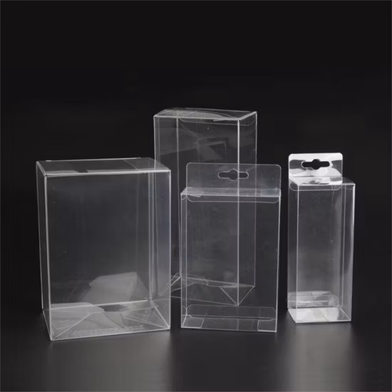 Beauty Cosmetic Puderquaste Custom De Kunststoff durchsichtige RPET-Haustierverpackungsbox mit Aufhänger